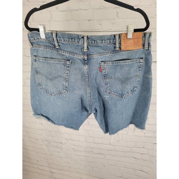 Men's Levis 511 Distressed Cut Off Jean Shorts Size 38 Made in Poland - Picture 2 of 12